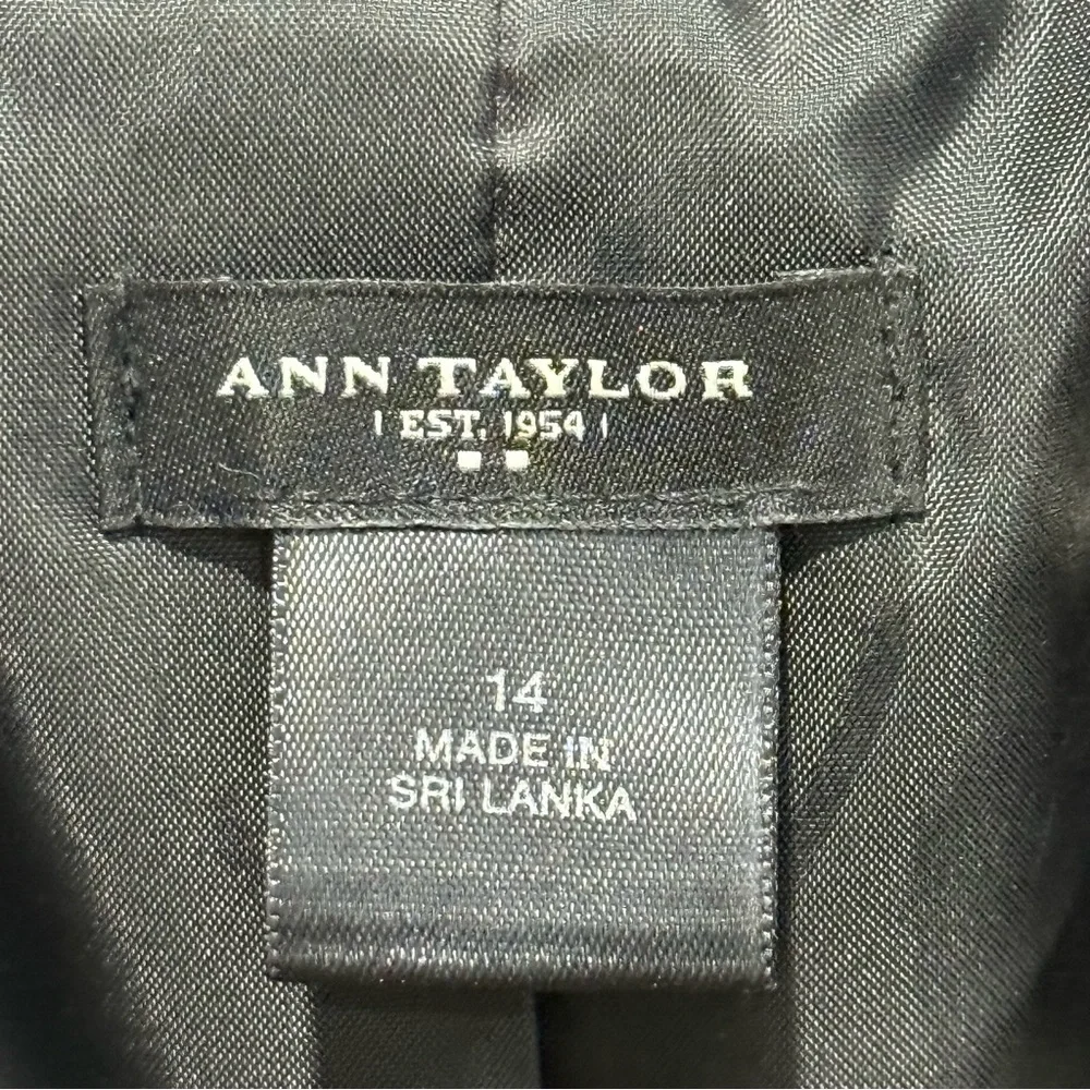 Tweed Boucle‎ Blazer Business Office Career Workwear 14 Jacket Ann Taylor Formal